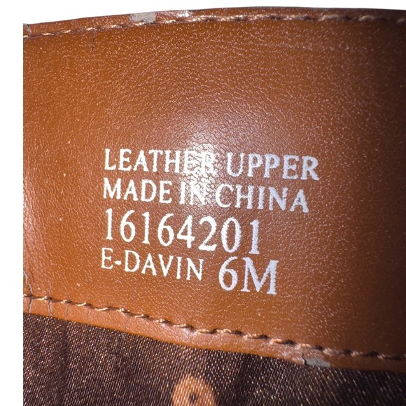 Etienne Aigner, Davin, Brown Leather Embossed Logo Calf Boots, Sz. 6M, Knee High - Picture 2 of 9